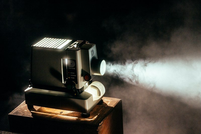 Film set with camera